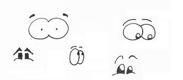 Freundliche Augen Cartoons