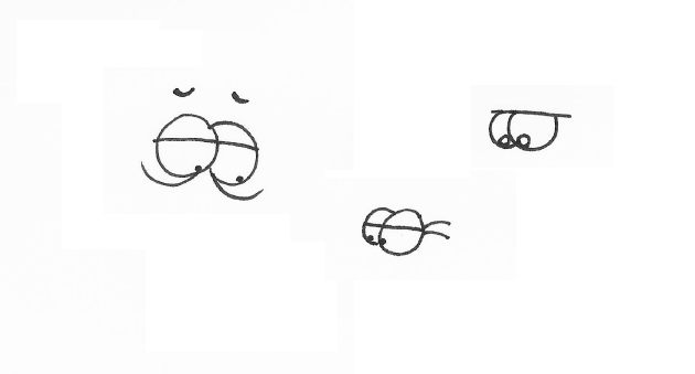 Müde Comic Augen